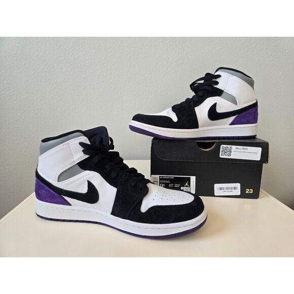 jordan 1 retro mid se court purple